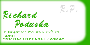 richard poduska business card